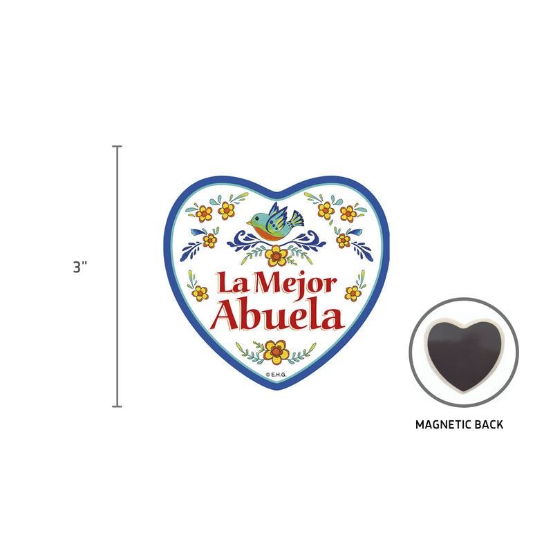 "La Mejor Abuela Gifts" Magnetic Heart Tile