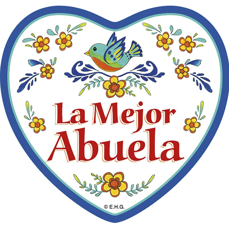 "La Mejor Abuela Gifts" Magnetic Heart Tile