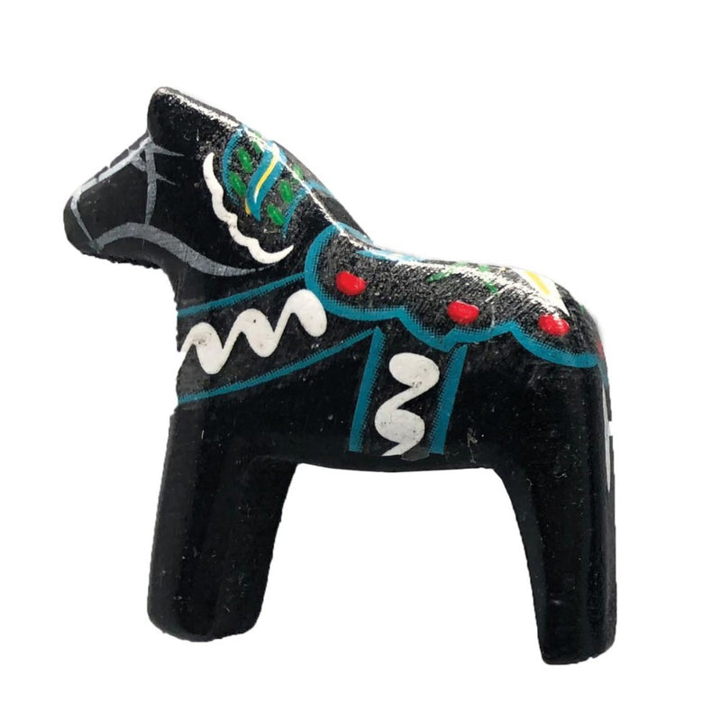 Magnet: Dala Horse Black 2"