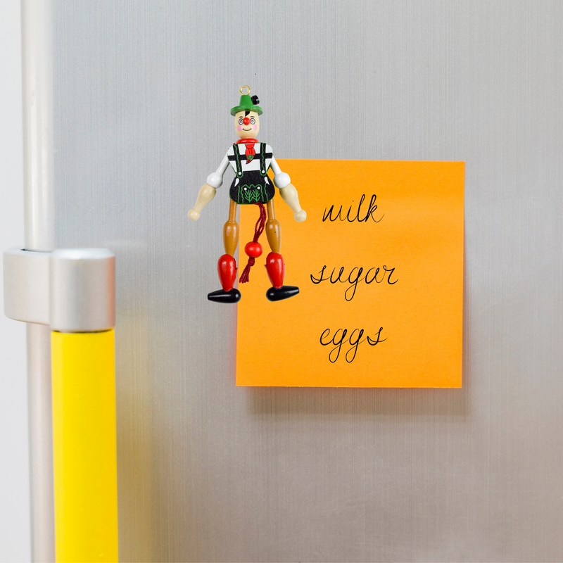 German Gift Jumping Jack Toy Refrigerator Magnet Boy