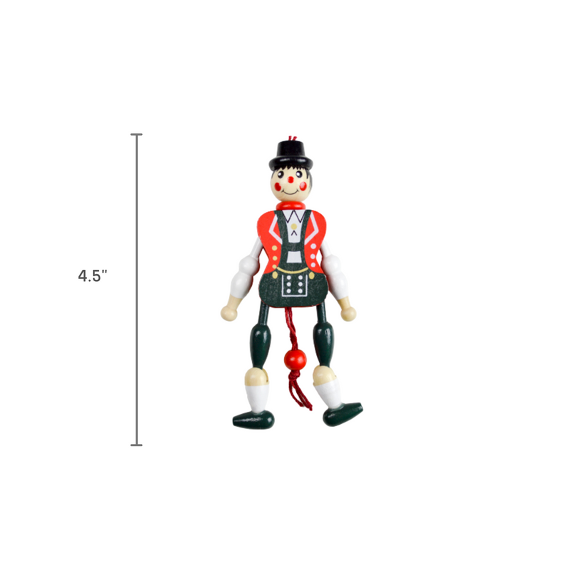 Bavarian Boy Jumping Jack Magnet Toy