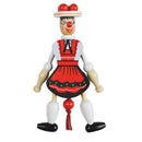 Bavarian Girl Jumping Jack Magnet Toy