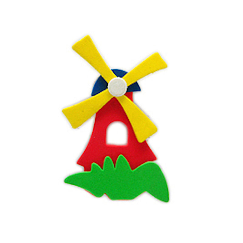 Decorative Dutch Red Poly Windmill Magnet
