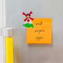 Dutch Poly Windmill Kitchen Magnet White