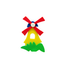 Dutch Poly Windmill Kitchen Magnet Yellow