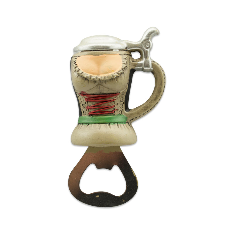 Magnetic Oktoberfest Bottle Opener Waitress Stein