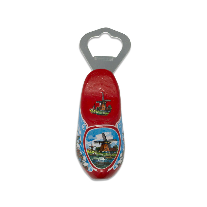 Bottle Opener Refrigerator Magnet Wooden Shoe