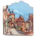 3-D Wood European Village Novelty Magnet
