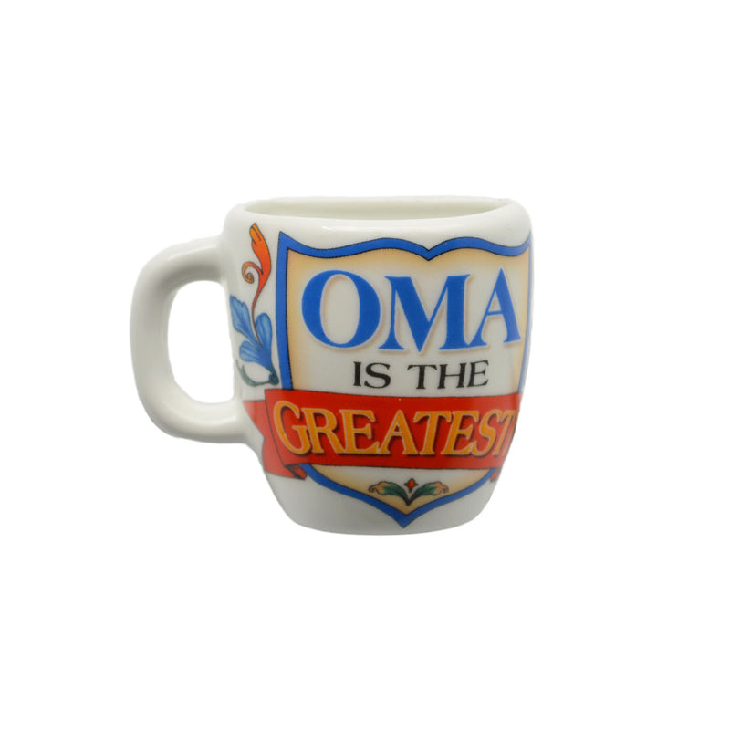  inchesOma is the Greatest inches Mug Magnets with Birds Design - CT-100, CT-102, Magnet Mug, Magnets-Refrigerator, New Products, NP Upload, Oma, Rosemaling, SY:, SY: Oma Greatest, SY: Oma is the Greatest, Under $10, Yr-2016