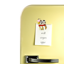 Collectible Metal Cow Magnet with Edelweiss, Bell, Cheese