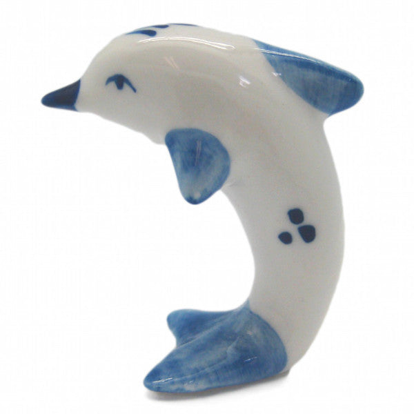 Ceramic Porcelain Delft Blue Dolphin - Animal, Collectibles, Delft Blue, Dutch, Figurines, General Gift, Home & Garden, Miniatures, Miniatures-Dutch, PS-Party Favors