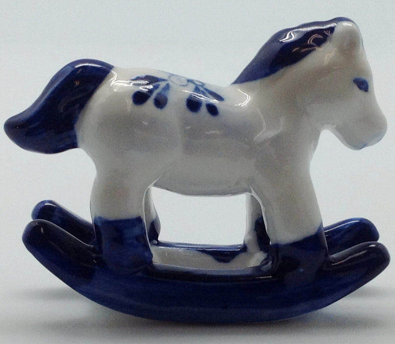 Porcelain Porcelain Delft Rocking Horse - Animal, Collectibles, Delft Blue, Dutch, Figurines, General Gift, Home & Garden, Miniatures, Miniatures-Dutch, PS-Party Favors, Top-GNRL-A - 2