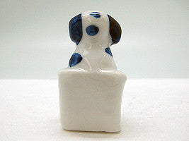 Miniatures Animals Dog In Sack - Animal, Blue, Collectibles, Color, Decorations, Delft Blue, Dutch, Figurines, General Gift, Home & Garden, Miniatures, PS-Party Favors - 2