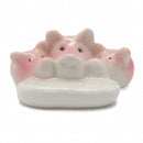 Miniatures Pink Pig Porcelain Animals - AN: Pigs, Animal, Blue, Collectibles, Color, Decorations, Delft Blue, Dutch, Figurines, General Gift, Home & Garden, Miniatures, PS-Party Favors