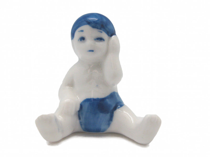 Color Porcelain Miniature Baby - Animal, Below $10, Blue, Collectibles, Color, Decorations, Delft Blue, Dutch, Figurines, General Gift, Home & Garden, Miniatures, PS-Party Favors