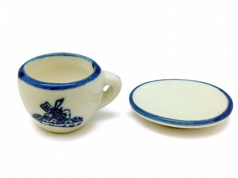 Delft Miniature Cup and Saucer Set - Collectibles, Delft Blue, Dutch, Figurines, General Gift, Home & Garden, Miniatures, Miniatures-Dutch, PS-Party Favors