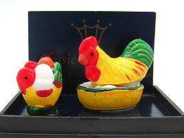 Miniature Chickens In Mini Gift Box - Animal, Collectibles, Figurines, General Gift, Home & Garden, Miniatures, PS-Party Favors