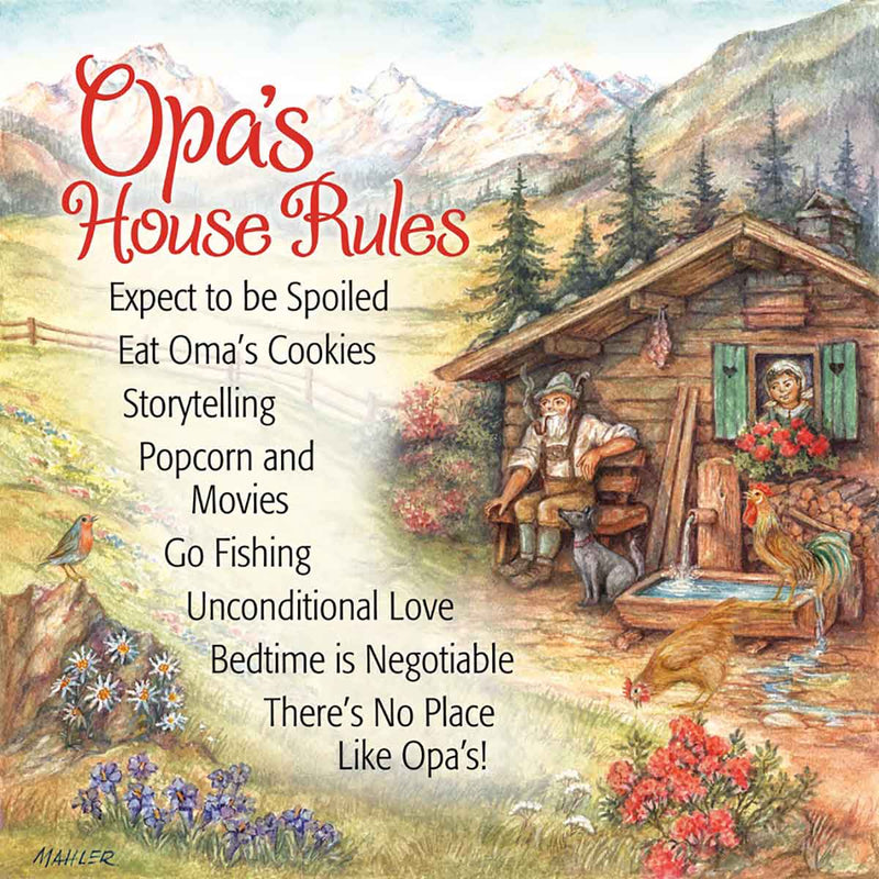 Collectible Magnet Tile: Opa House Rules