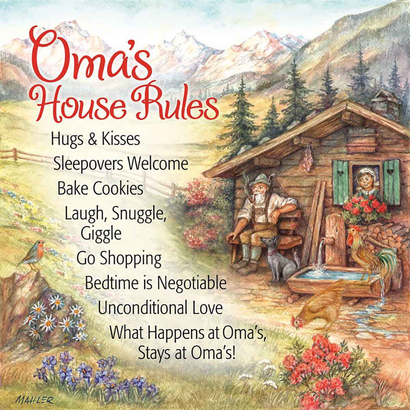 Collectible Magnet Tile: Oma's House Rules