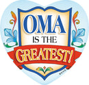 Ceramic Tile Magnet Oma Greatest - Collectibles, CT-100, CT-102, CT-210, CT-220, Dutch, German, Germany, Heart, Home & Garden, Kitchen Magnets, Magnet Tiles, Magnet Tiles-German, Magnet Tiles-Heart, Magnets-German, Magnets-Refrigerator, Oma, PS-Party Favors, SY: Oma is the Greatest