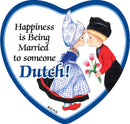 Refrigerator Tile Married To Dutch - Collectibles, CT-210, Dutch, Heart, Home & Garden, Kissing Couple, Kitchen Decorations, Kitchen Magnets, Magnet Tiles, Magnet Tiles-Dutch, Magnet Tiles-Heart, Magnets-Dutch, Magnets-Refrigerator, PS-Party Favors, SY: Happiness Married to Dutch, Top-DTCH-B