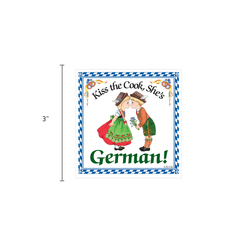 German Gift Idea Magnet Kiss German Cook