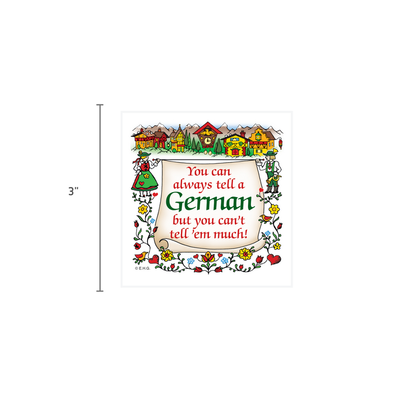 German Gift Idea Magnet Tell A German