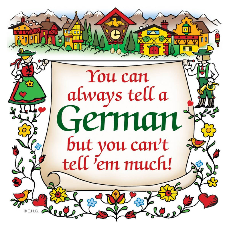 German Gift Idea Magnet Tell A German