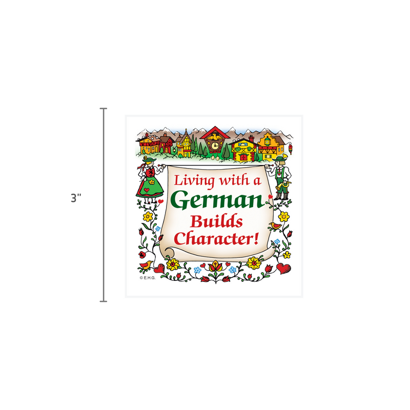 German Gift Idea Magnet Living With A German