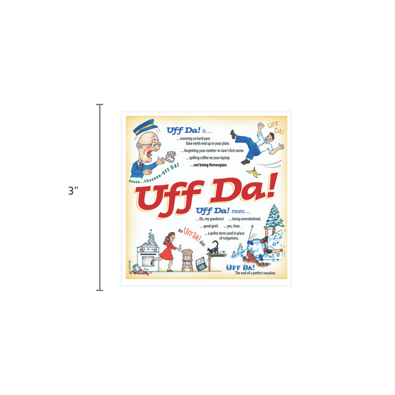 Uff Da Gift Refrigerator Tile Magnet