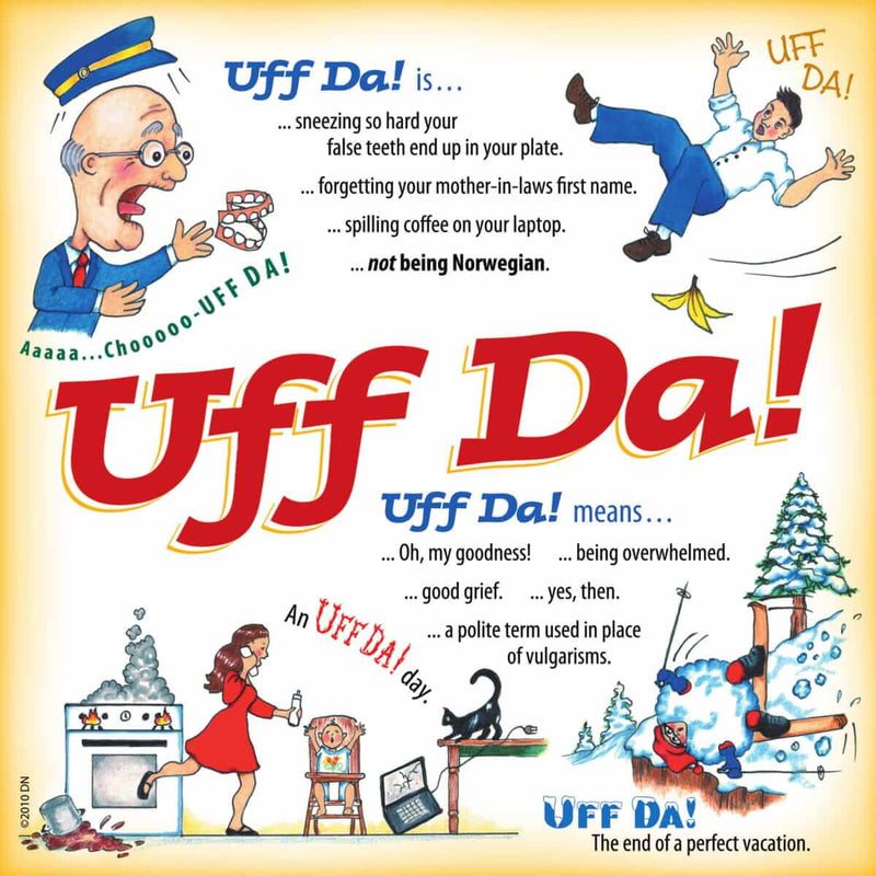 Uff Da Gift Refrigerator Tile Magnet