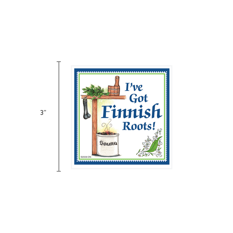 Finnish Souvenirs Magnetic Tile: Finnish Roots