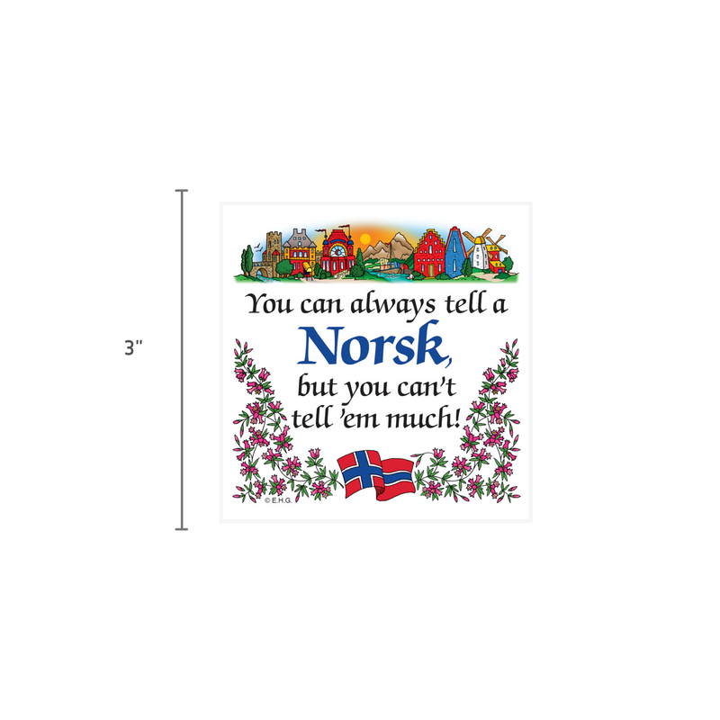 Norwegian Gift Magnet Tile Tell A Norsk