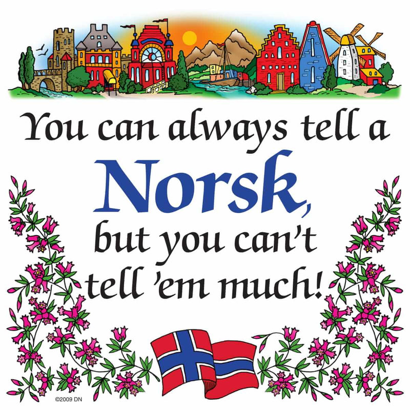 Norwegian Gift Magnet Tile Tell A Norsk