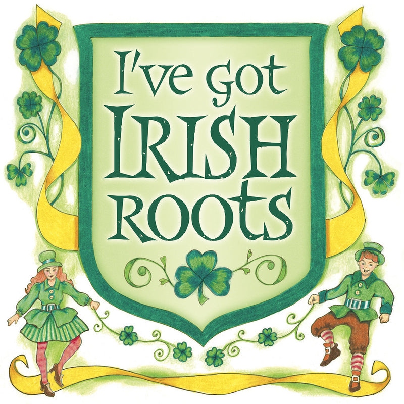 Irish Gift Ideas Irish Roots Magnet Tile - Below $10, Collectibles, CT-230, Home & Garden, Irish, Kitchen Magnets, Magnet Tiles, Magnet Tiles-Irish, Magnets-Refrigerator, PS-Party Favors, SY: Roots Irish