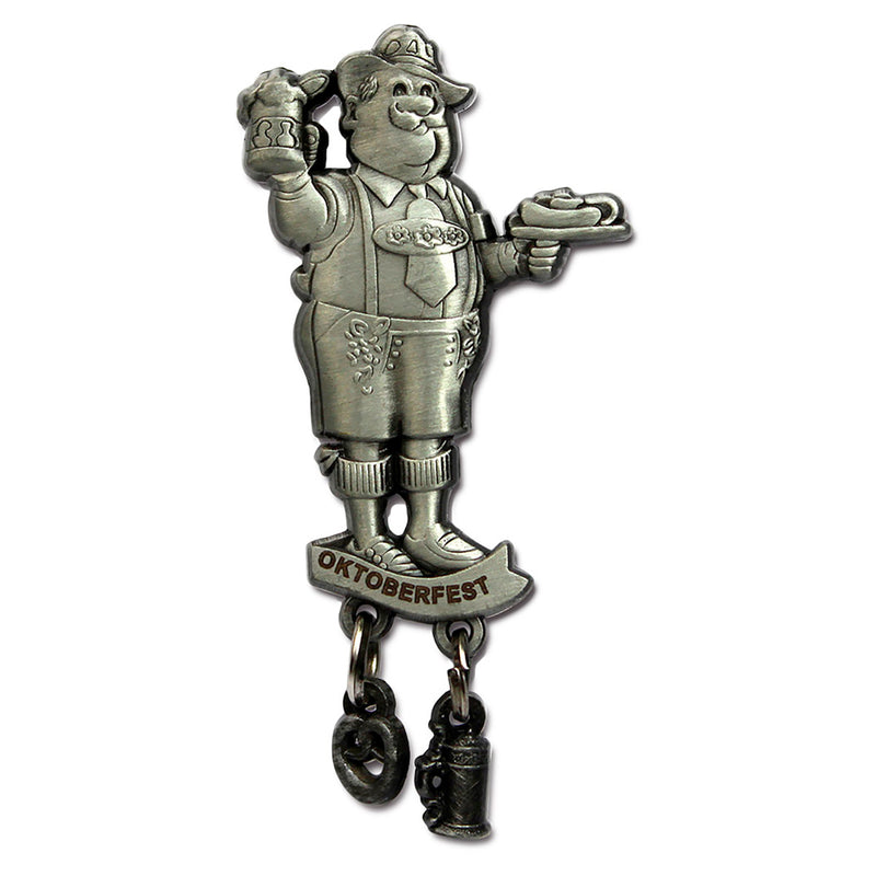 Metal Oktoberfest Man Hat Pin for German Hat