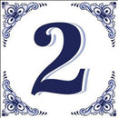 House Number Tile Blue and White - Decorations, Dutch, General Gift, Home & Garden, Number, Tiles-House Numbers - 2