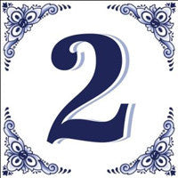 House Number Tile Blue and White - Decorations, Dutch, General Gift, Home & Garden, Number, Tiles-House Numbers - 2