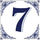 House Number Tile Blue and White - Decorations, Dutch, General Gift, Home & Garden, Number, Tiles-House Numbers - 2 - 3 - 4 - 5 - 6 - 7