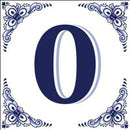 House Number Tile Blue and White - Decorations, Dutch, General Gift, Home & Garden, Number, Tiles-House Numbers - 2 - 3 - 4 - 5 - 6 - 7 - 8 - 9 - 10