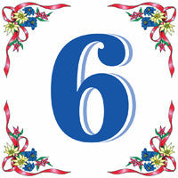 German House Number Tiles - Decorations, General Gift, German, Germany, Home & Garden, Number, Tiles-House Numbers - 2 - 3 - 4 - 5 - 6