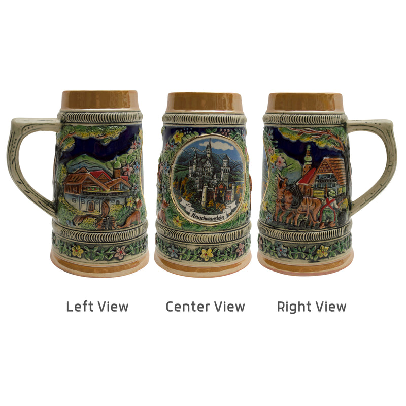 Neuschwanstein Ludwigs Castle German Beer Stein 0.55L