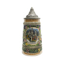 Neuschwanstein Ludwigs Castle German Beer Stein with Engraved Metal Lid 0.55L