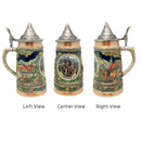 Neuschwanstein Ludwigs Castle German Beer Stein with Engraved Metal Lid 0.55L