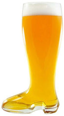These machine pressed beer boot are "Das Boot's" younger siblings. Machine pressed beer boots are much more durable and affordable than their mouth blown counterparts. These budget glass boots make great gifts for beer lovers, can be engraved by your local engraver, and are perfect for those not up to the challenge of the 2 liter boot. This traditional beer boot is made of thick machine pressed glass. It is one of the few remaining machine pressed beer boots that is actually made in Europe.