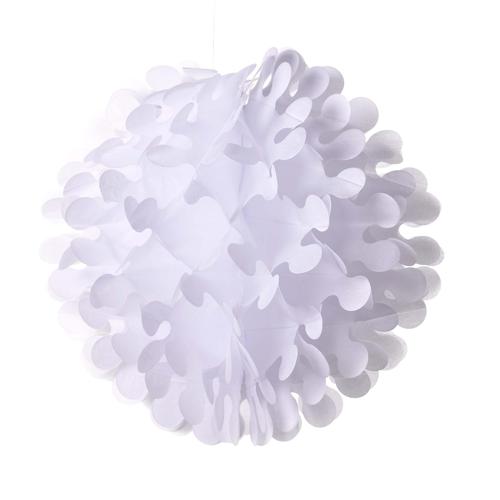 19 Inch White Tissue Flutter Ball Oktoberfest Party Decorations - Below $10, Hanging Decorations, Oktoberfest, PS- Oktoberfest Decorations, PS- Oktoberfest Essentials-All OKT Items, PS- Oktoberfest Hanging Decor, White