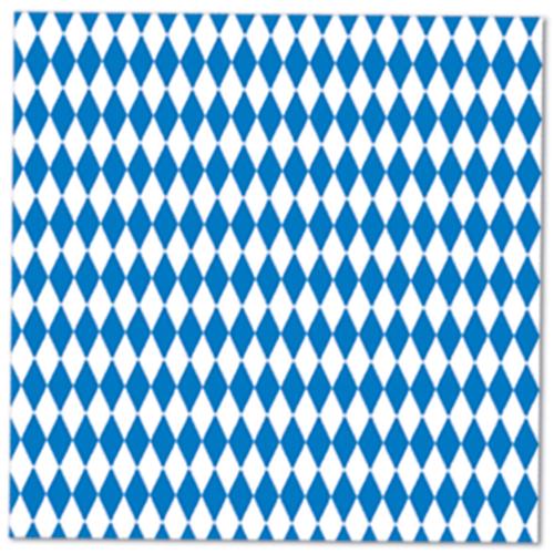 Bavarian Pattern Oktoberfest Decorations: Luncheon Napkins - Bavarian Blue White Checkers, Bayern, German, Germany, Oktoberfest, PS- Oktoberfest Decorations, PS- Oktoberfest Essentials-All OKT Items, PS- Oktoberfest Table Decor, Tableware,