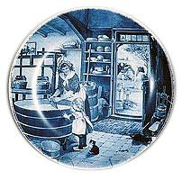 Collectors Plate Cheesemaker Blue