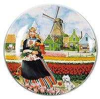 Collectible Color Plate Tulip Girl