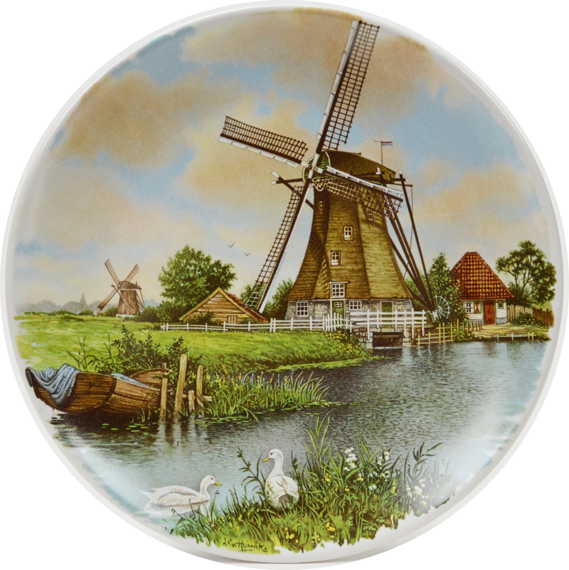 Collectors Plate Mill with Geese Color